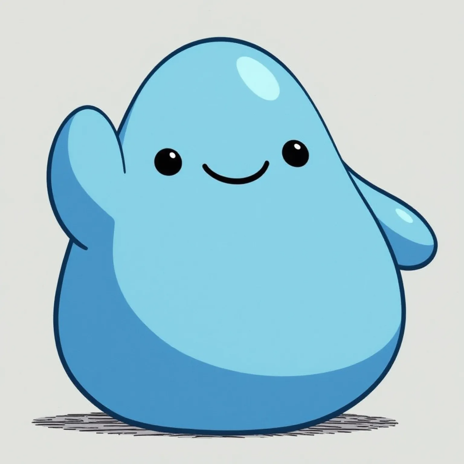 waving goodbye blob